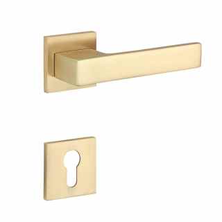 NOVO - szatén arany négyzet rozettás modern kilincs #3