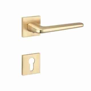 FRESCO - szatén arany négyzet rozettás modern kilincs #3