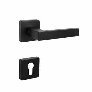 CUBO -  L alakú matt fekete ajtókilincs (3 év garancia) #3