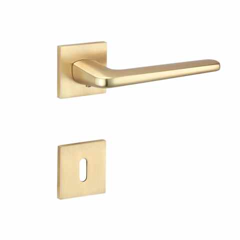 FRESCO - szatén arany négyzet rozettás modern kilincs